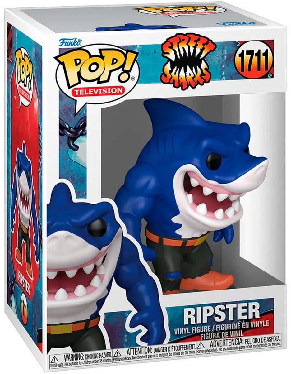 Funko street sharks pop! television vinyl figure ripster 9 cm pop! figuur