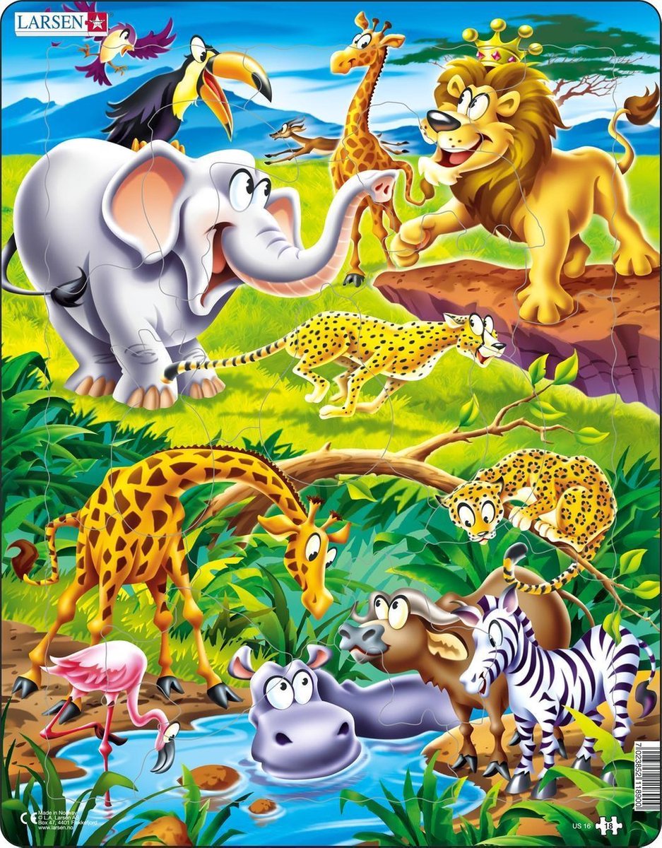 Animali SelectA Larsen Pluzzle - su Safari, 18 °.