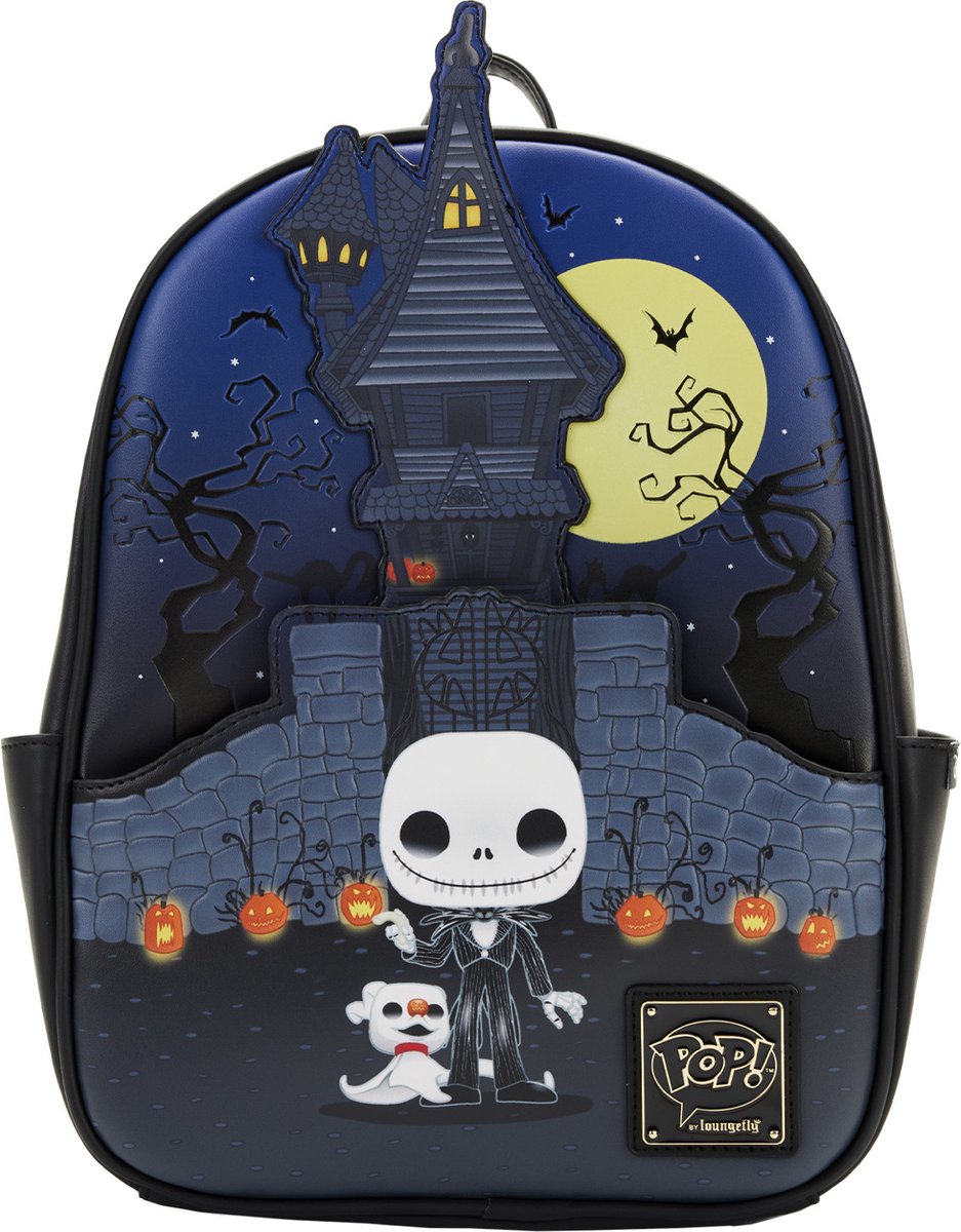 Funko loungefly: ¡pop! Pesadilla antes de Navidad - mini mochila casa jack skellington
