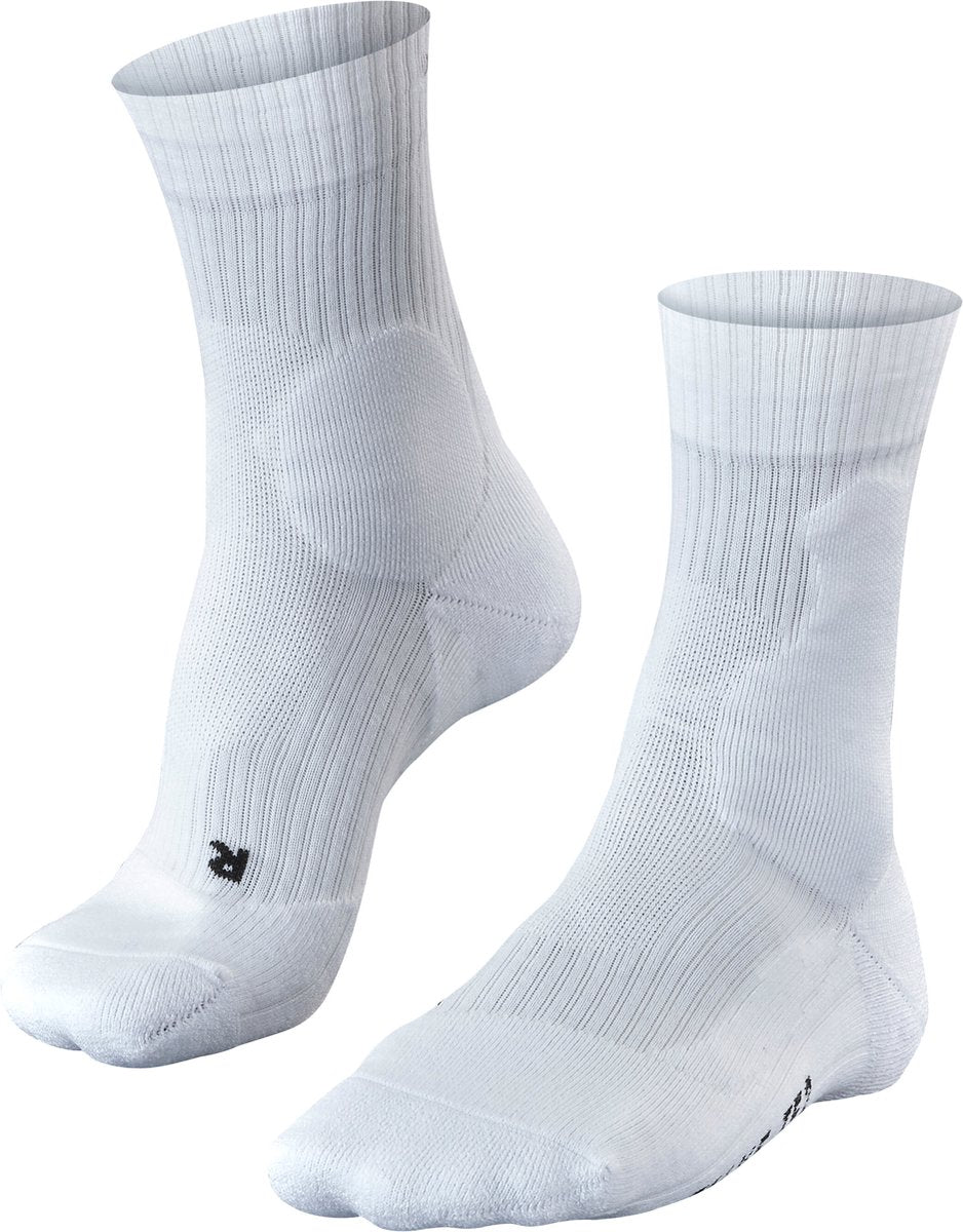 Falke te2 calcetines de tenis de material funcional de algodón anti-ampollas hombres blanco - talla 42-43