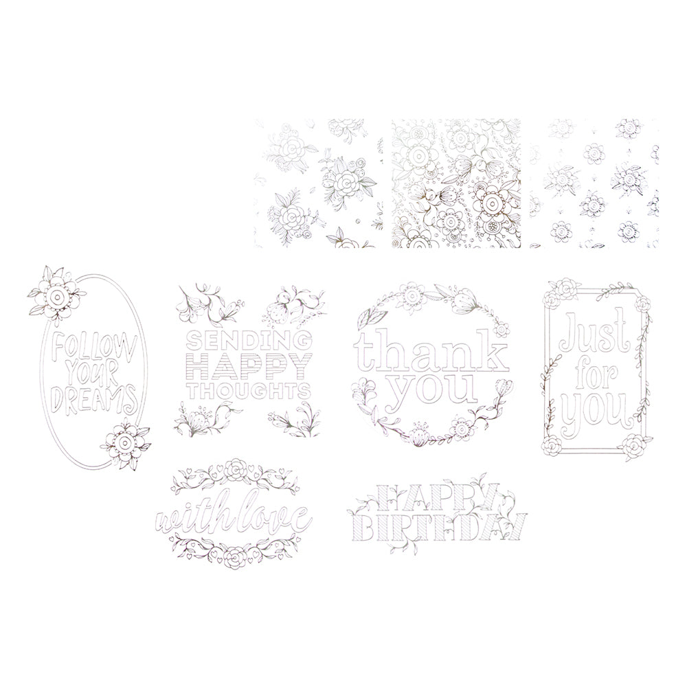 Craft Perfect di Tonic Studios Craft Perfect • delicato set floreale con fogli di carta laminati