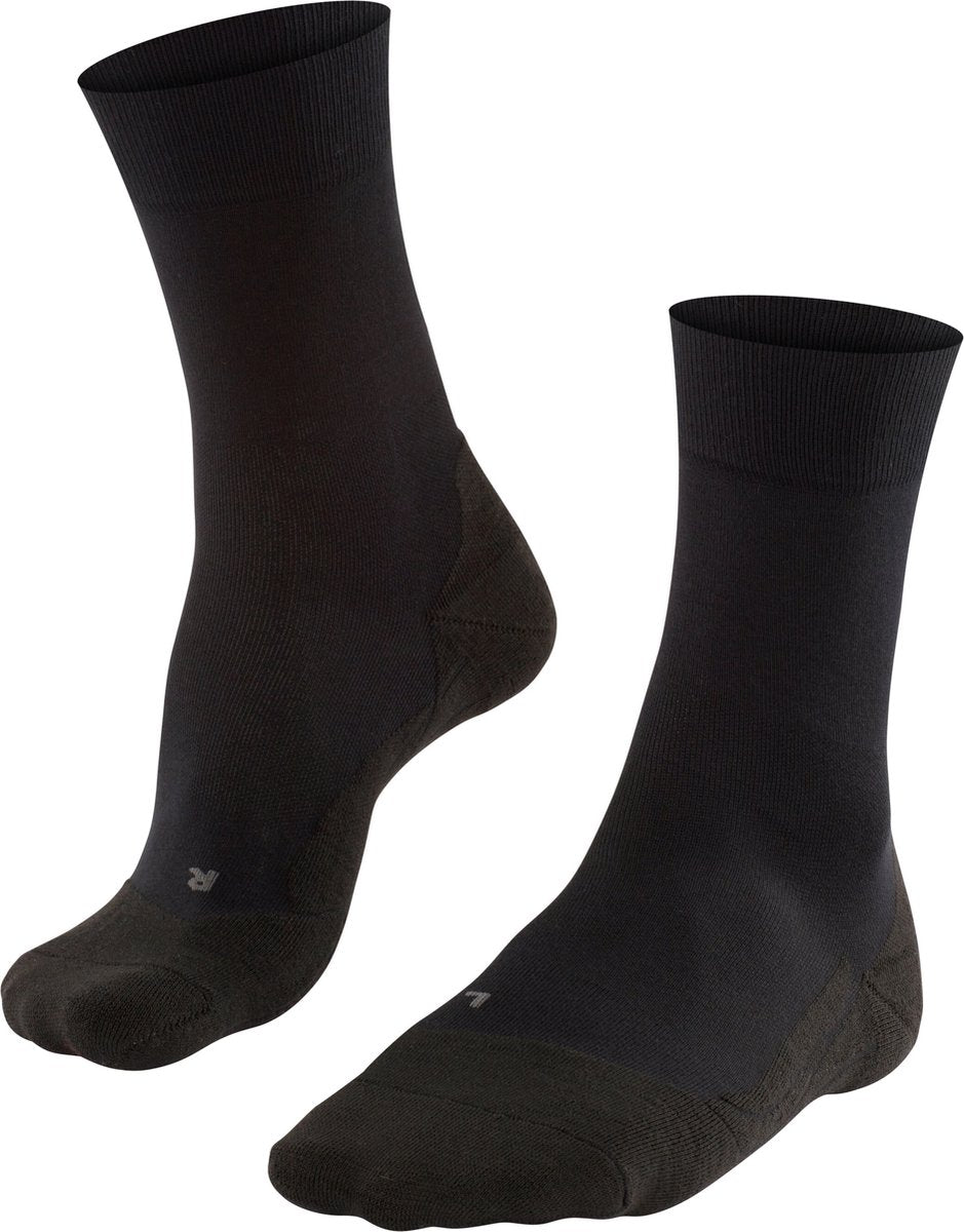 Falke go2 calcetines de golf de material funcional de algodón anti-ampollas hombre negro - talla 44-45