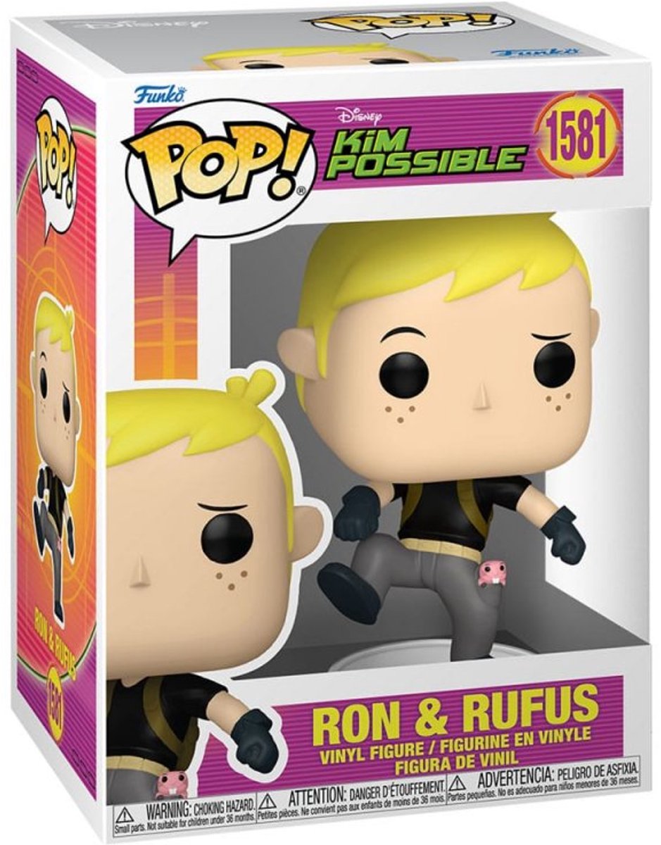 ¡Funko pop! disney: kim posible - ron rufus #1581