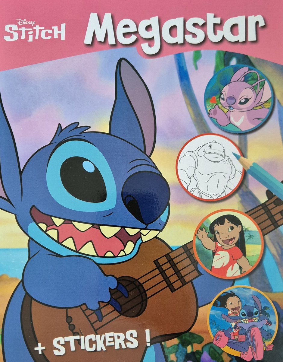 Libro da colorare Disney Stitch Megastar con adesivi
