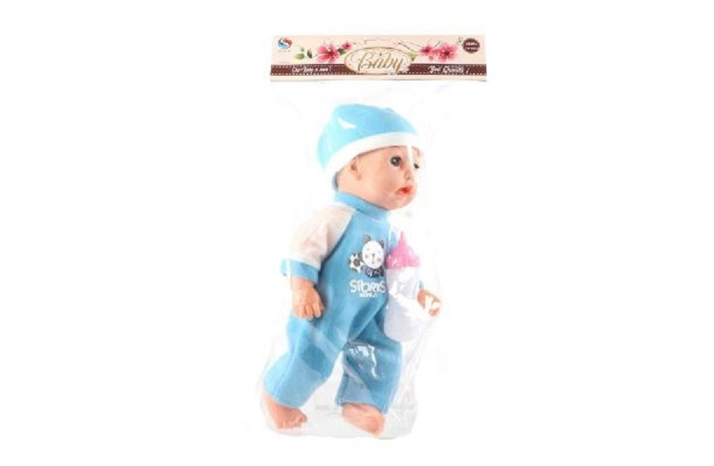 Muñeco 30cm con biberón 30x17x9cm