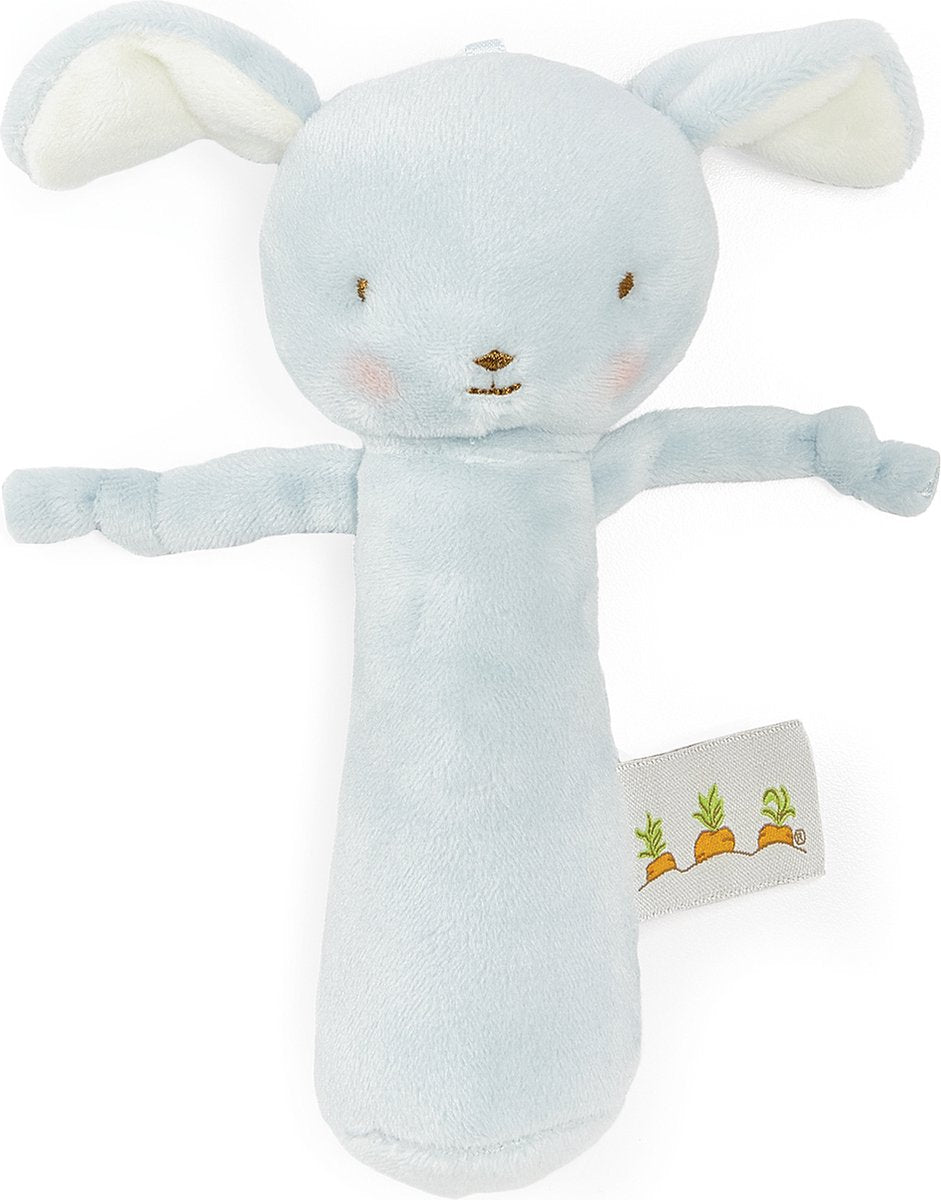 Cane a sonagli Bunnies by the Bay - peluche - dettagli ricamati - 16 cm - blu
