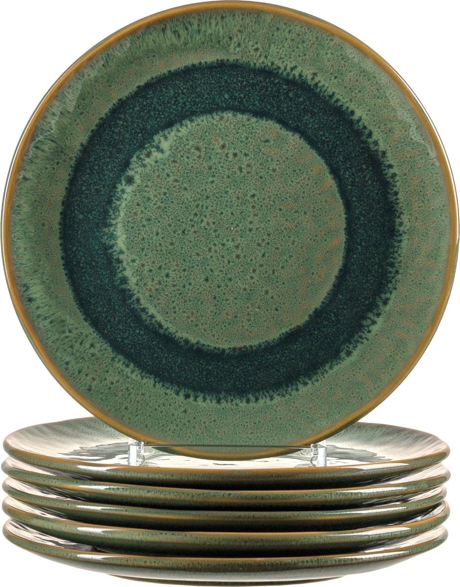 Leonardo matera - plato - ∅23cm - verde - 6 piezas