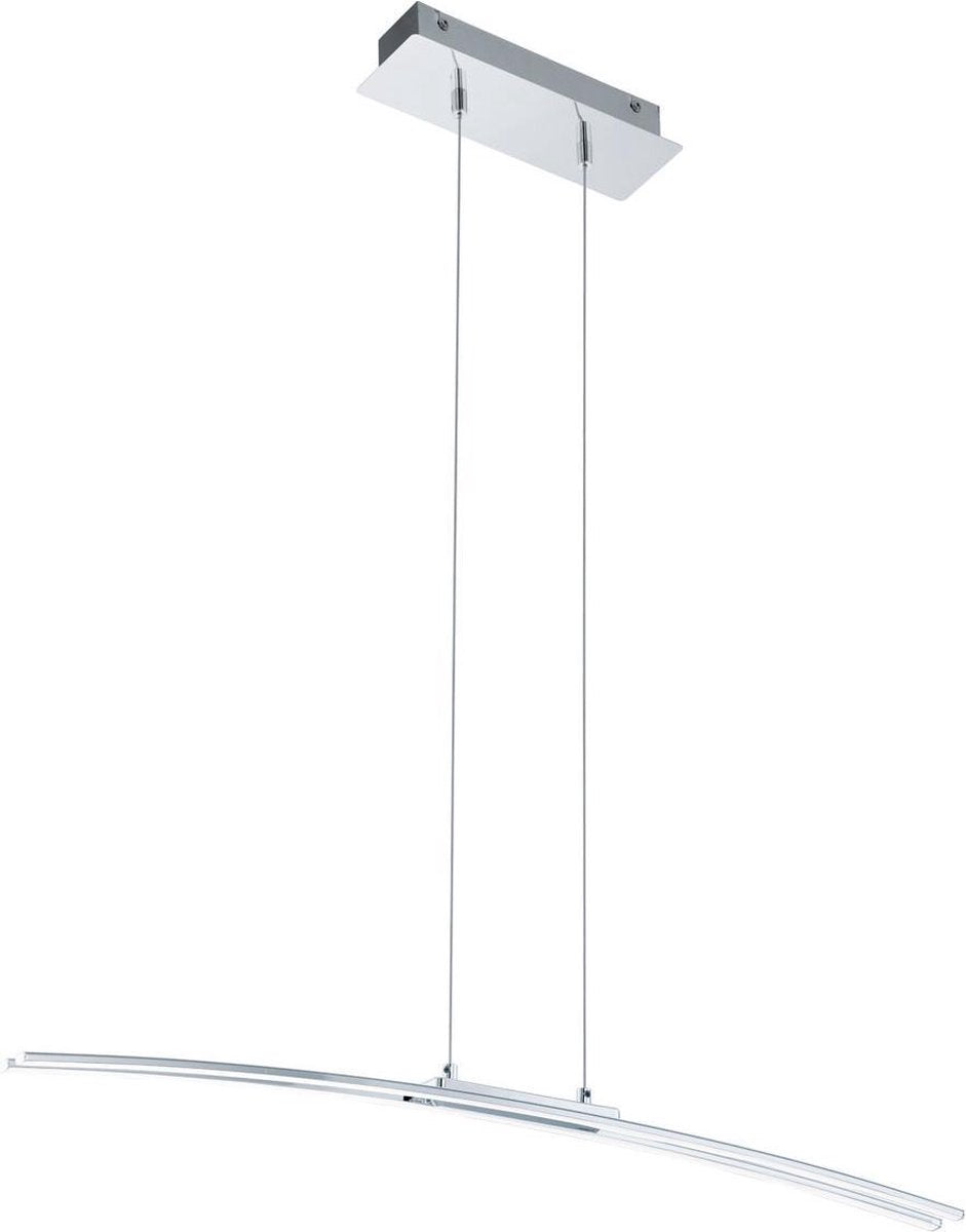 Eglo lasana - hanglamp - 1 lichts - chroom - wit