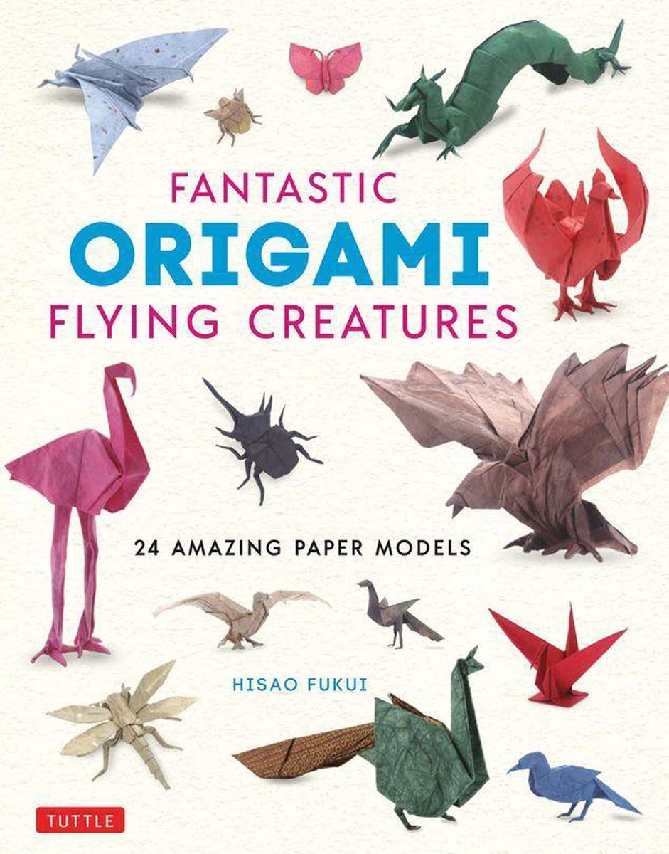 Fantásticas criaturas voladoras de origami.