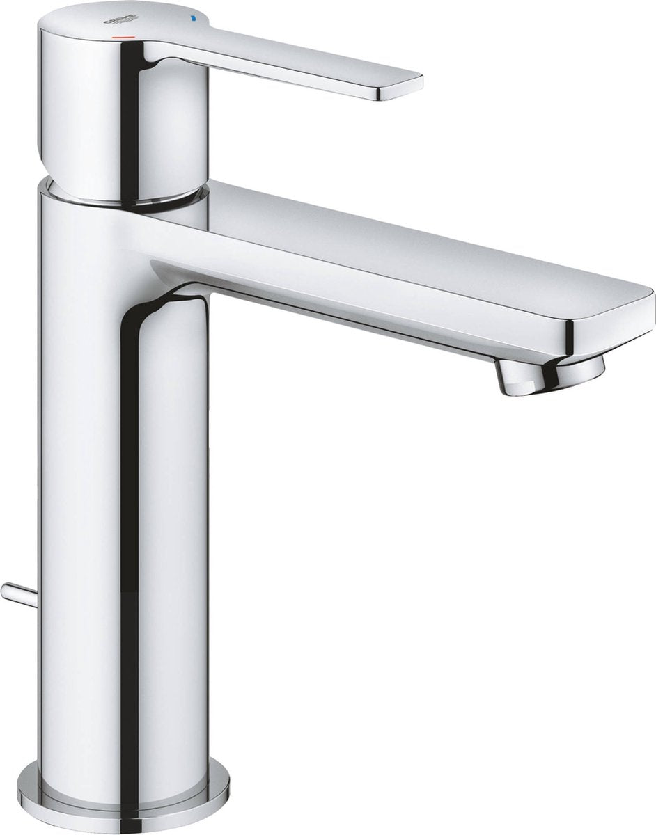 Grohe lineare new wastafelkraan s - lage uitloop - met trekwaste - chroom