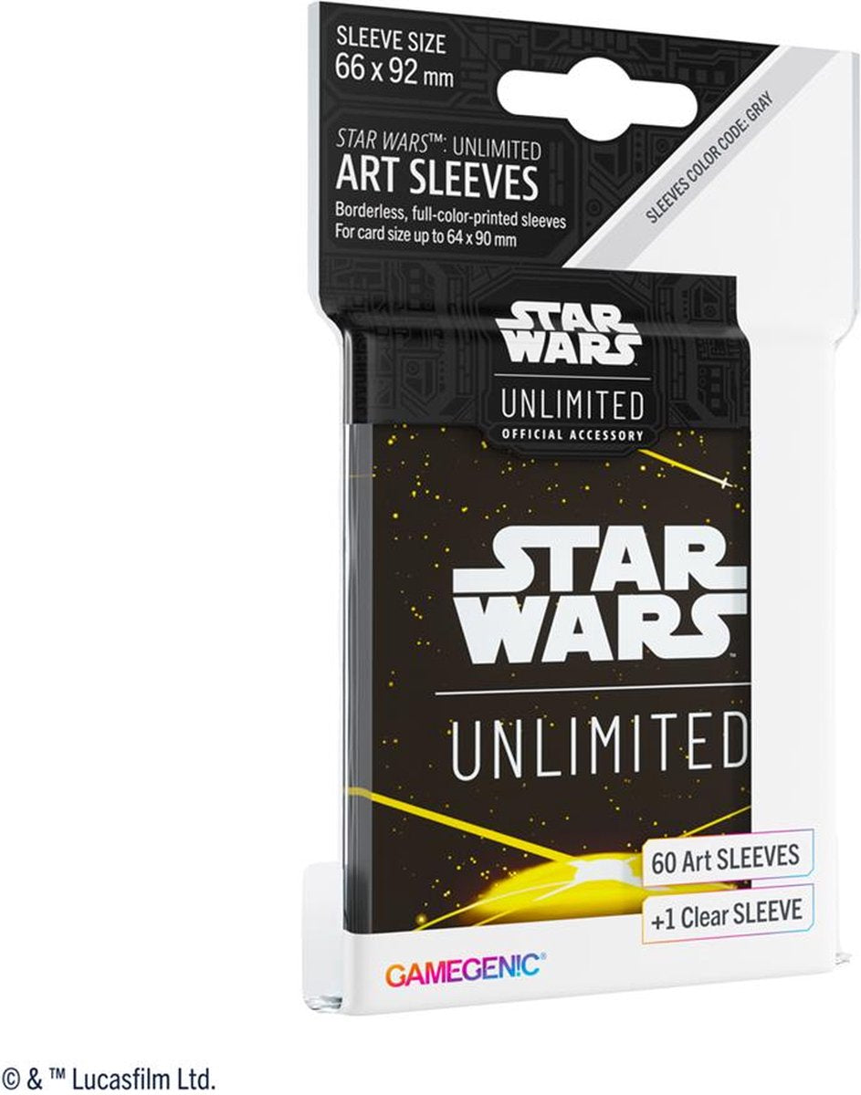 Star Wars unlimited - buste artistiche - retro della carta giallo - buste Star Wars