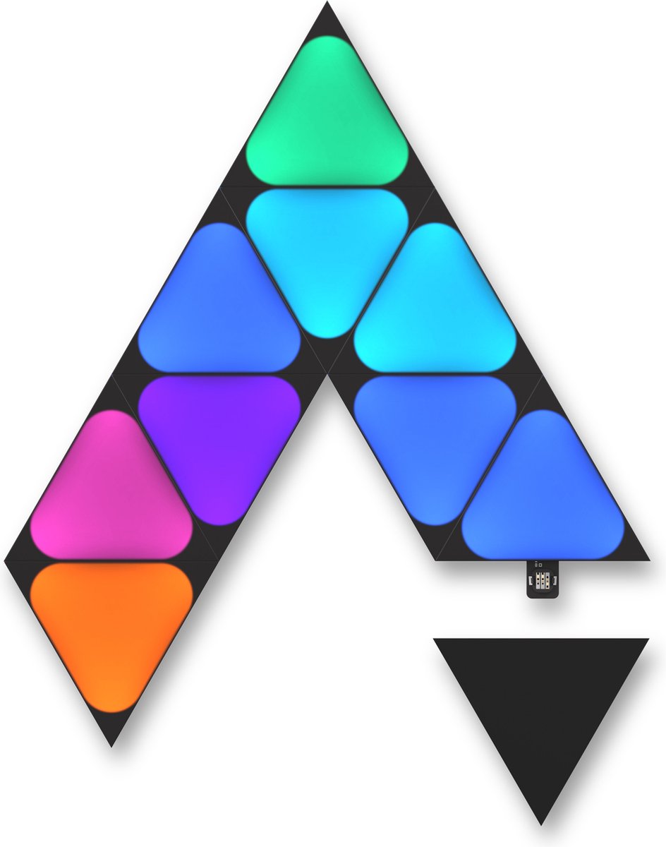 Nanoleaf shapes mini triangles uitbreidingspakket - 10 panelen - zwart