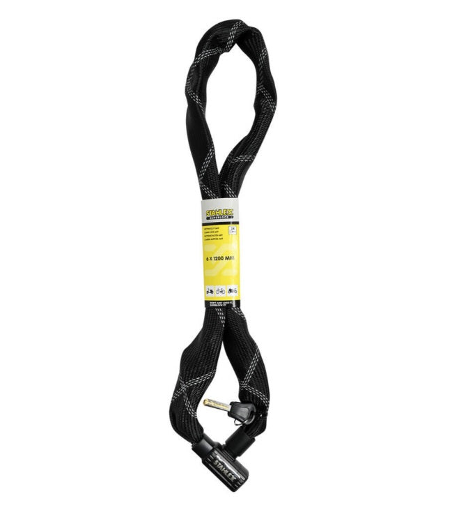 STAHLEX CHEAM LOCK 669 NERO con lucchetto, 6x1200mm