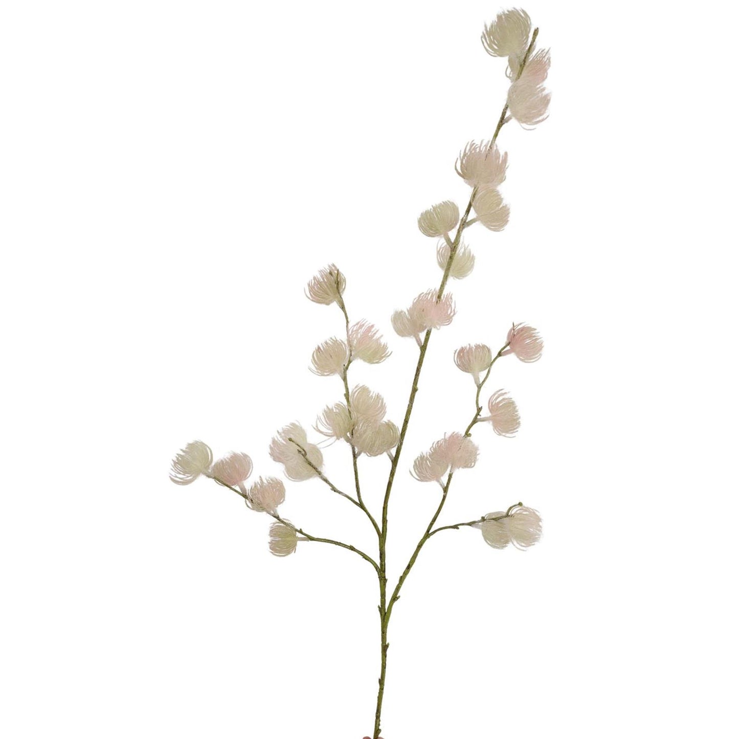 Roberts collection rama artificial bola de pelusa blanco rosa 108cm