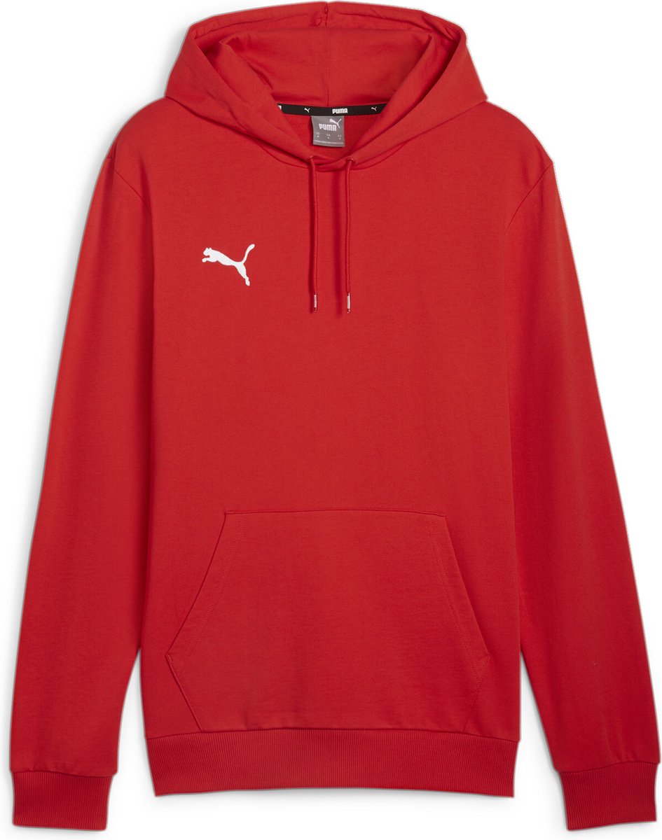 Felpa sportiva da uomo con cappuccio Puma teamgoal casuals - rossa-bianca