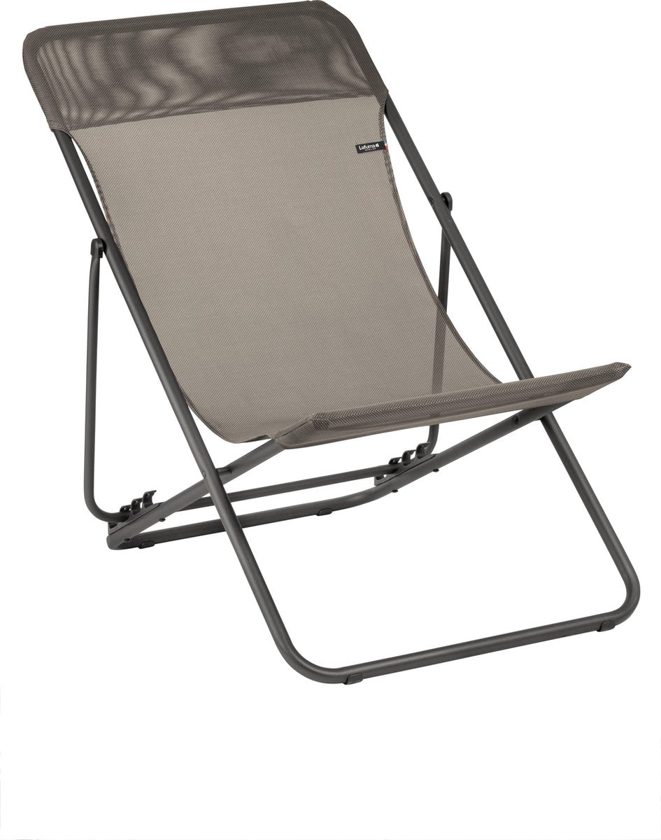 Lafuma maxi transat - silla de playa - ajustable - plegable - grafito