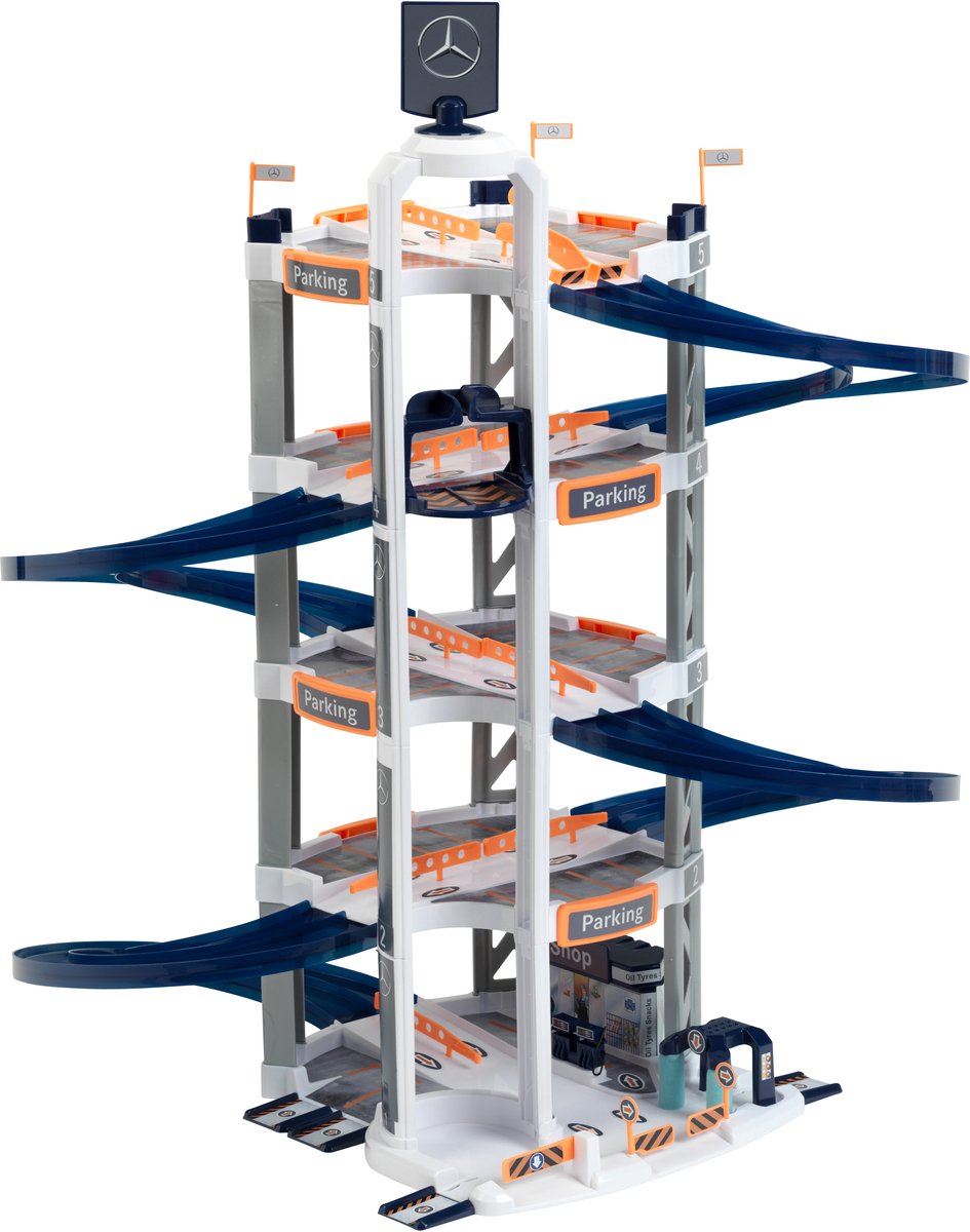 Klein giocattoli theo Klein Garage Mercedes-Benz a 5 piani - 55x55x85 cm - bianco blu