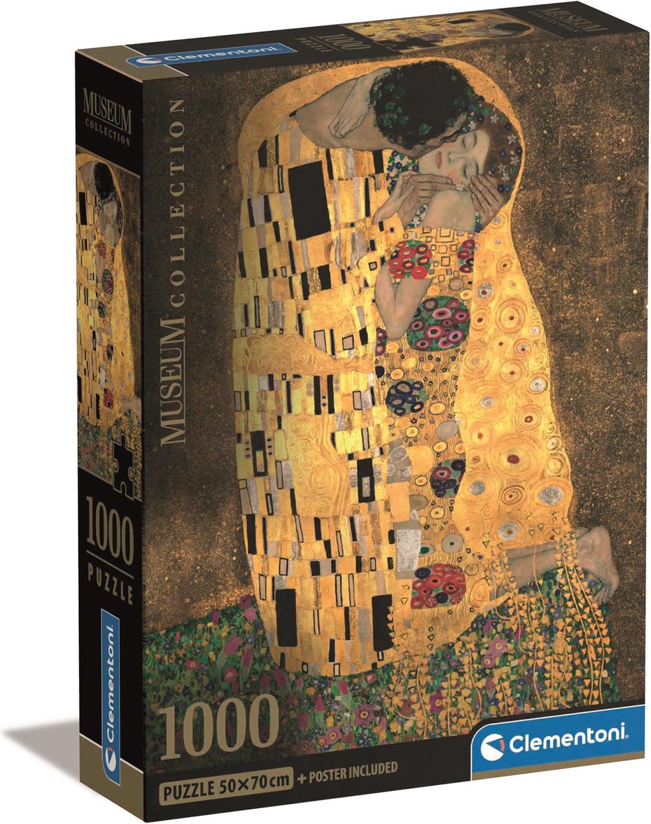 Clementoni - rompecabezas - 1000 piezas - il bacio (museo) - rompecabezas para adultos