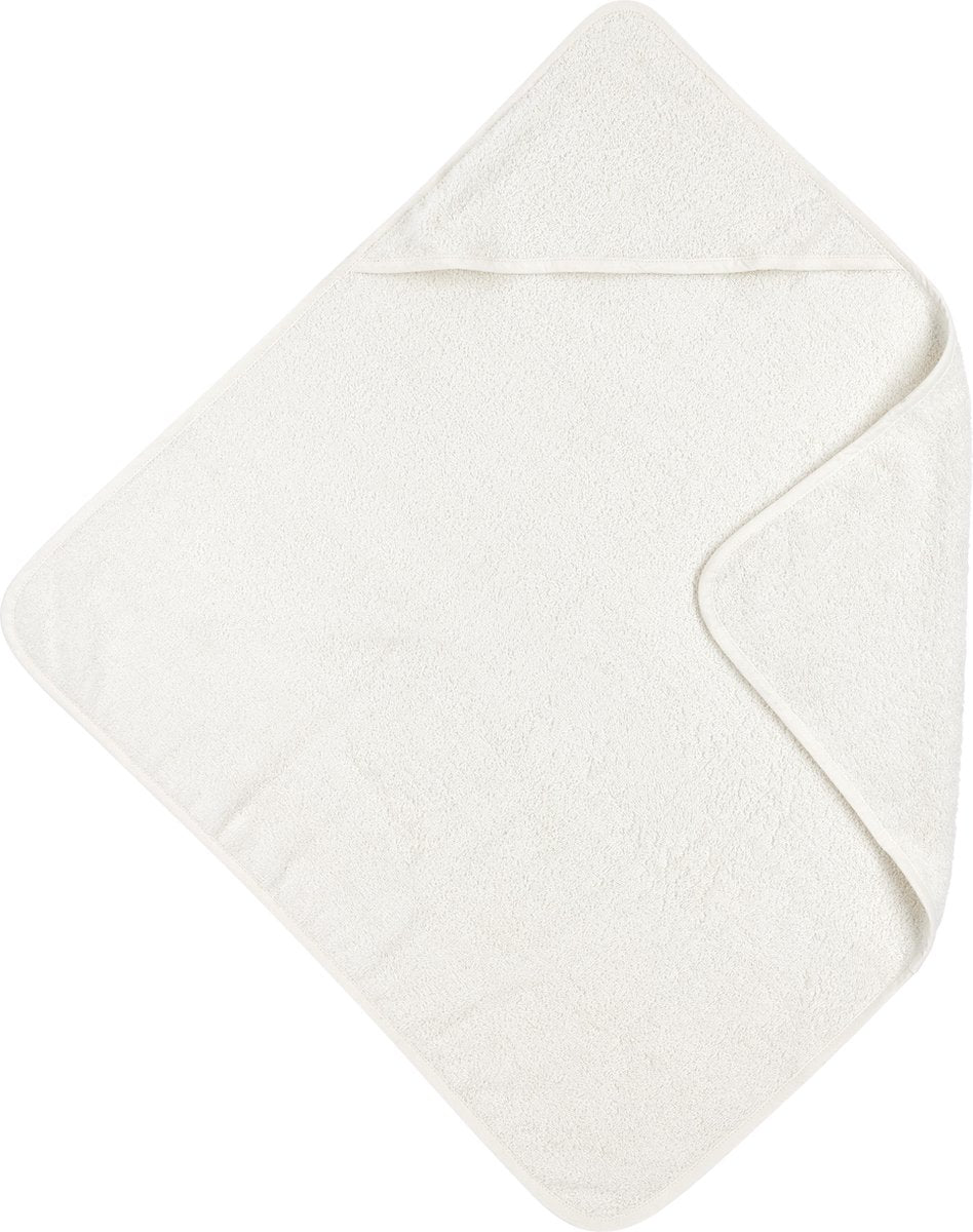 Meyco baby uni badcape - badstof - offwhite - 75x75cm