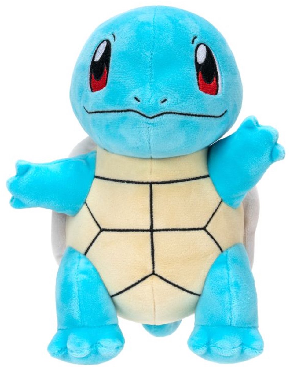 Figura de peluche pokémon de Jazwares, versión squirtle. 01 peluches de 20 cm