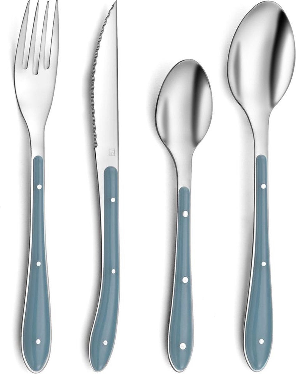Amefa posate bistrot blu metallo (24 pz)