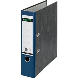 Etichetta in cartone Ordner leitz 1080 larghezza 8 cm con foro di presa blu
