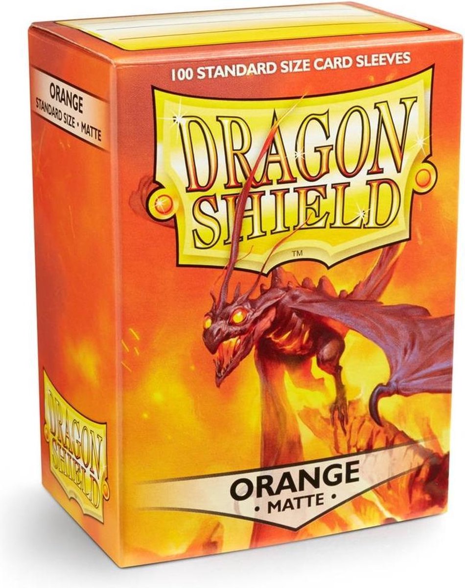 Dragonshield dragon shield - bustine per carte formato standard arancione opaco 100x