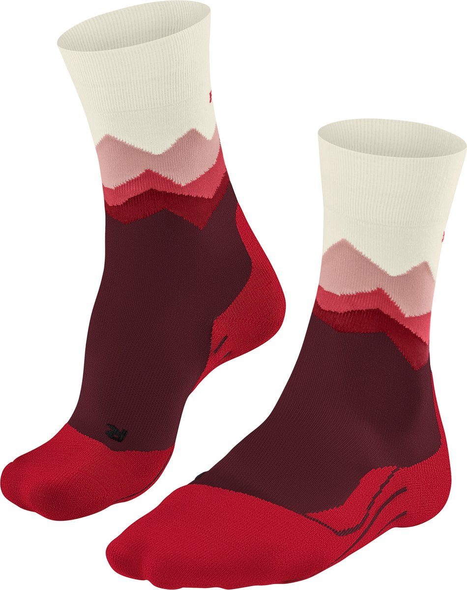 Falke tk2 anti-blaar dik wol functioneel materiaal wandelsokken dames rood - maat 39-40