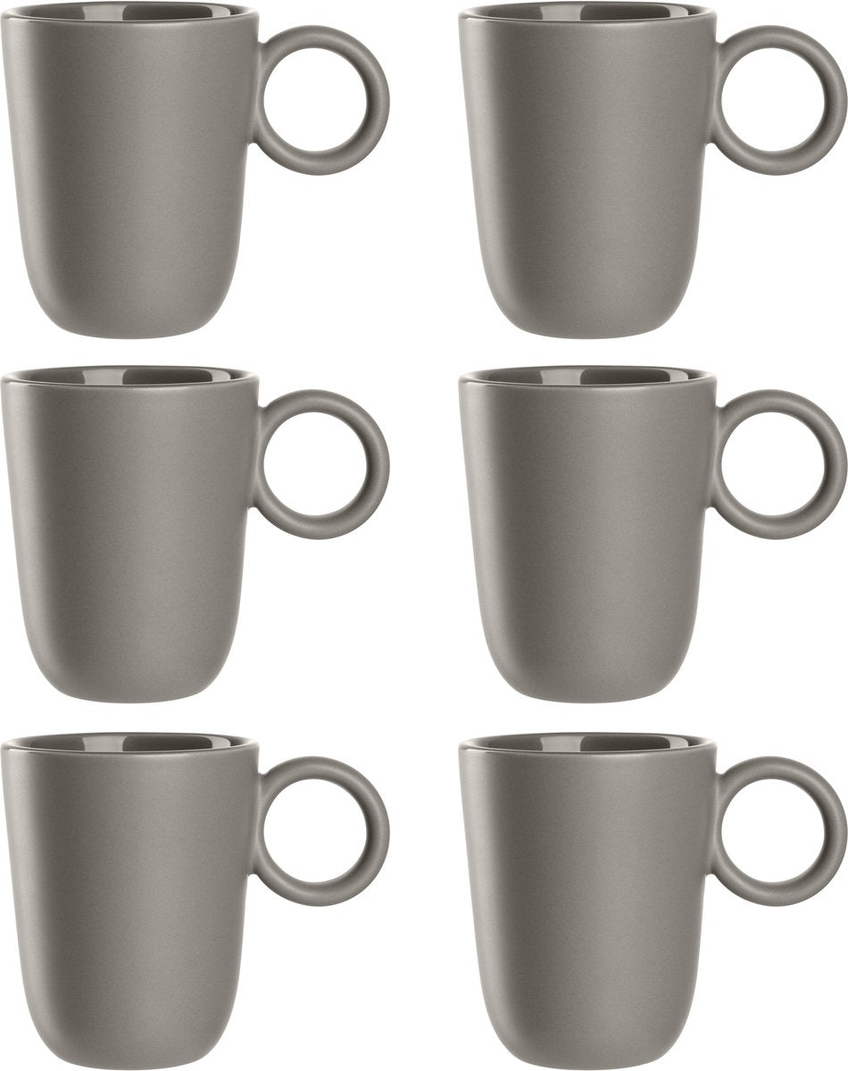 Tazza Leonardo Roma 400ml tortora - set 6