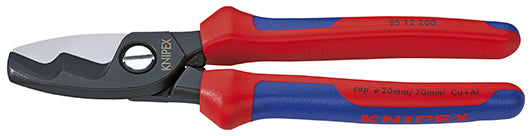 Tijeras de cable de knipex con bordes de corte doble 9512200