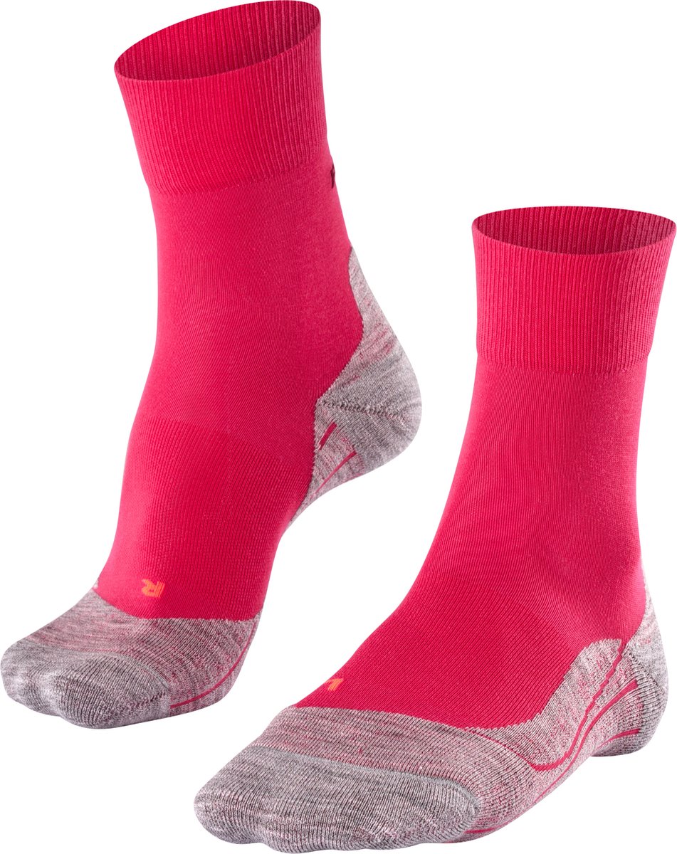 Falke ru4 anti-blaar katoen functioneel materiaal hardloopsokken dames rood - maat 37-38
