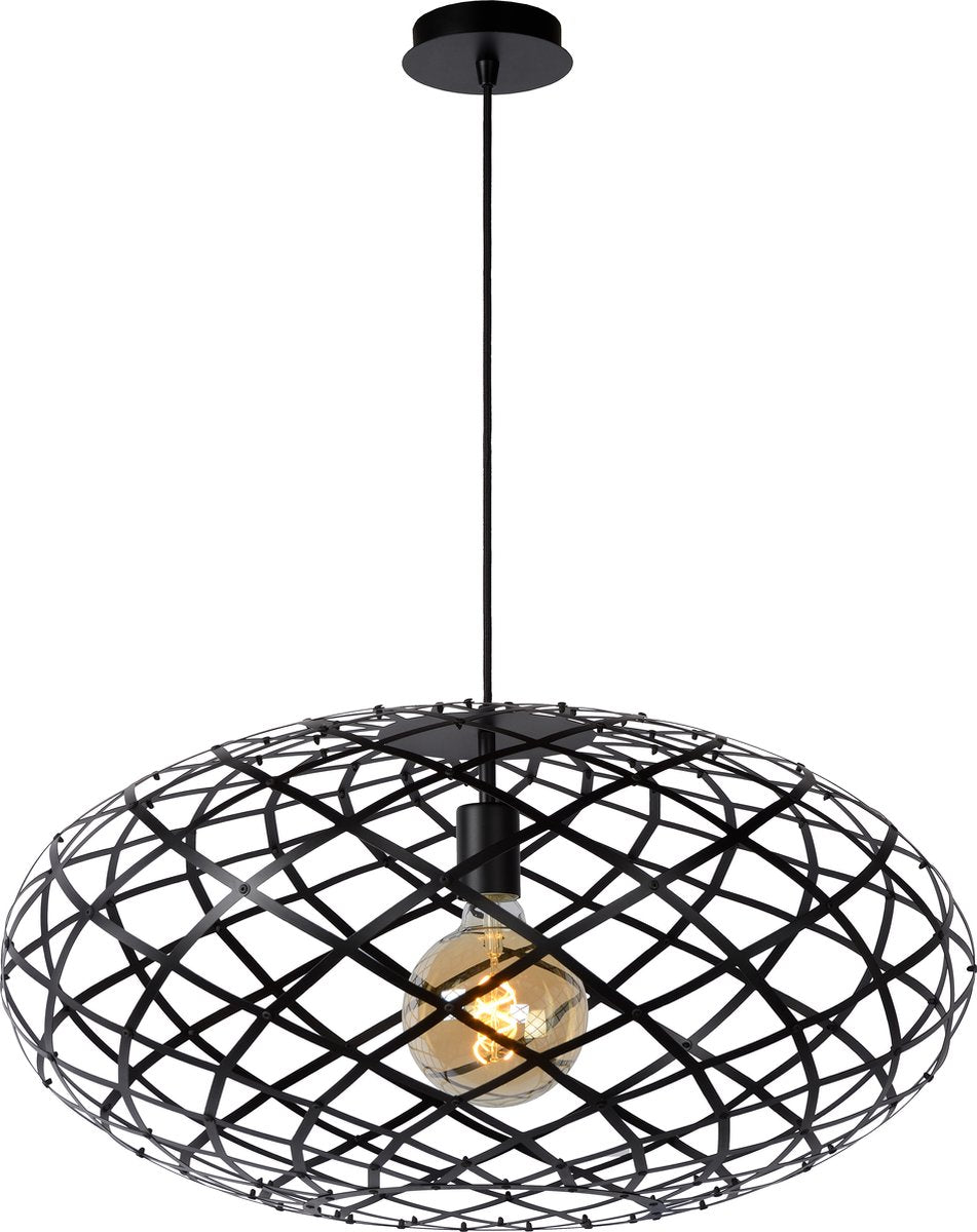 Lucide wolfram - hanglamp - ø 65 cm - 1xe27 - zwart
