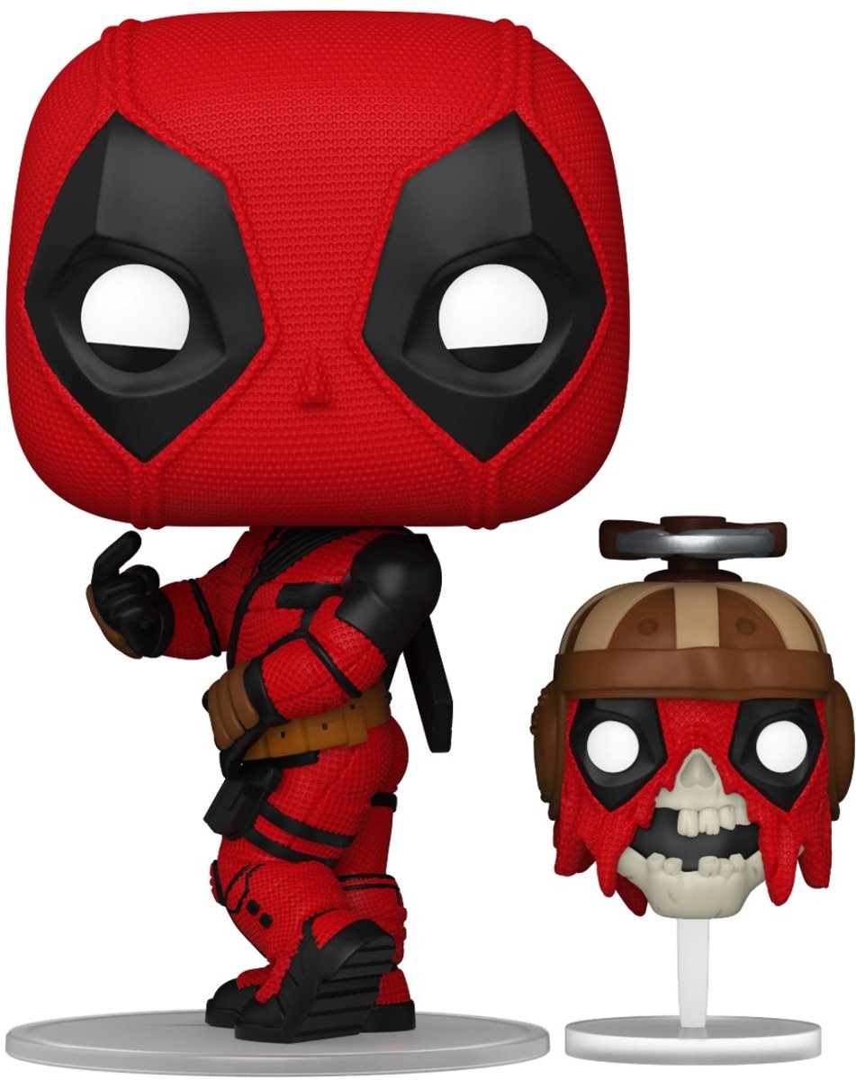 Funko deadpool deadpool wolverine - deadpool con headpool figura de vinilo 1400 pop unisex! - multicolor - estándar