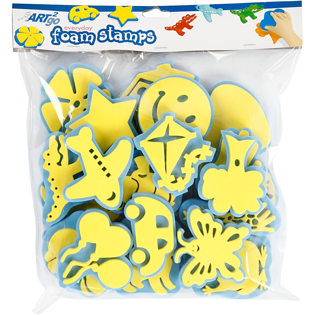 Creative Company Foam Stamps, H: 6-8 cm, B: 6-8 cm, 24 pezzo 1 Box