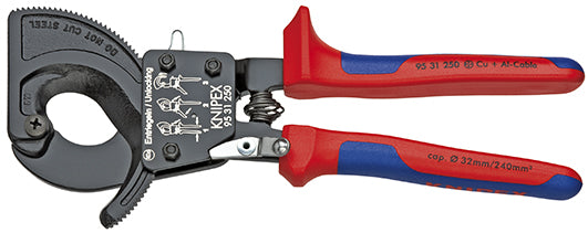 Cortacables Knipex (trinquete) máx. 32 mm