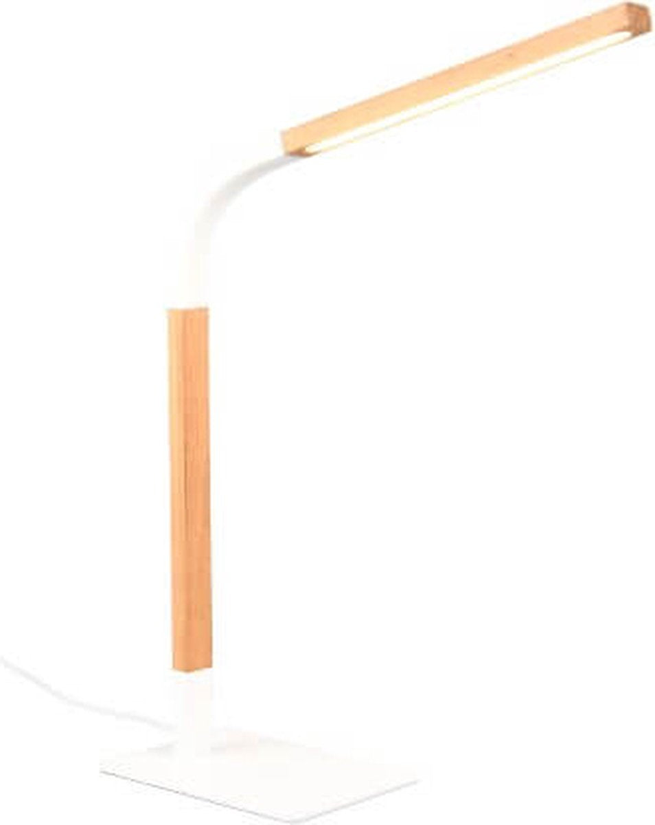 Trio norris - lámpara de mesa - lámpara de escritorio - blanco mate - incl. 1x SMD 7W - función táctil - interruptor de cable