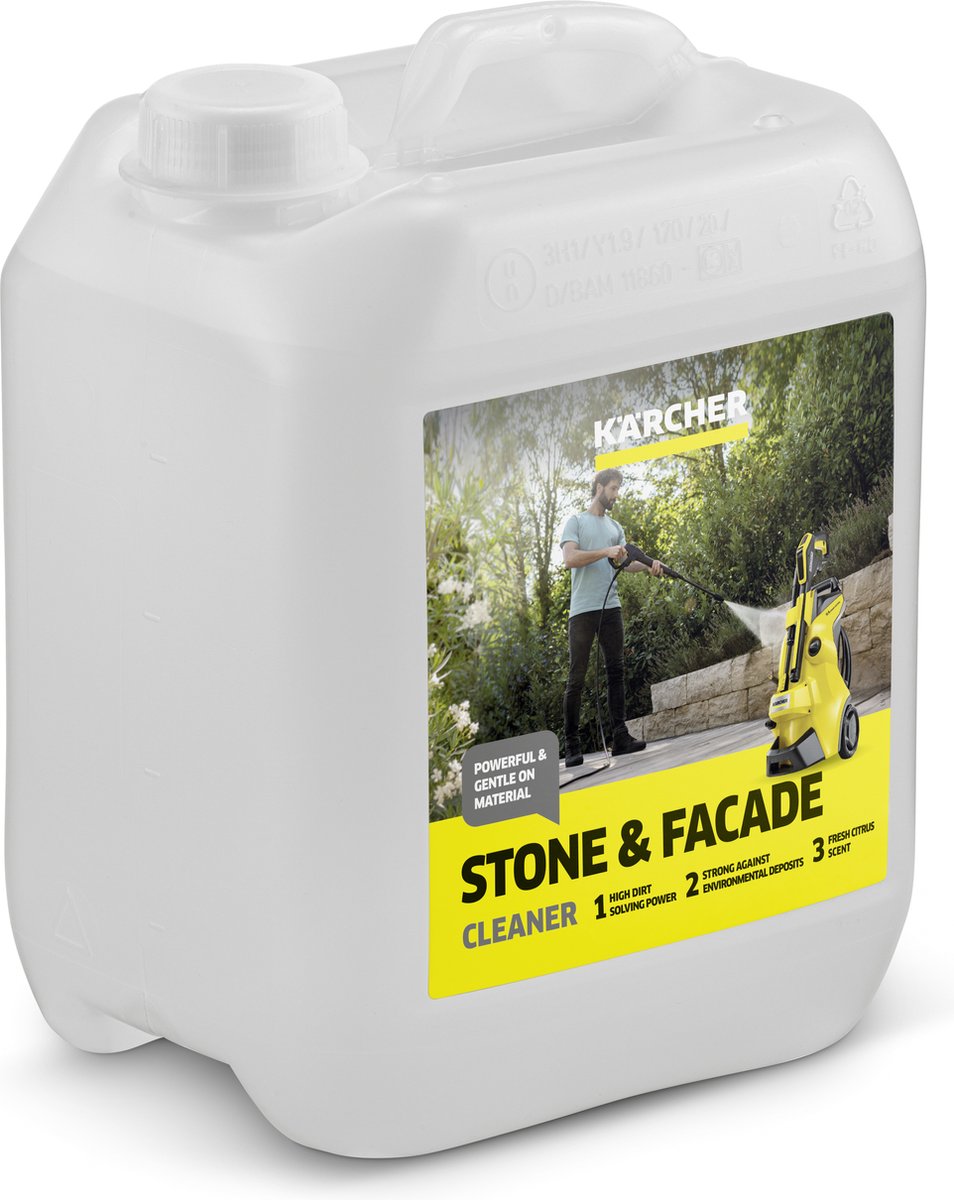 Detergente per facciate in pietra Kärcher rm 623, detergente da 5 litri - idropulitrice - adatto per alluminio