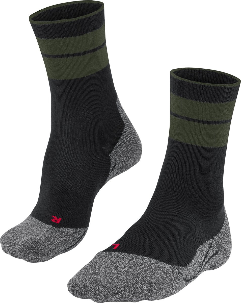 Falke tk stabilizing anti-blaar dik wol functioneel materiaal wandelsokken heren zwart - maat 46-48