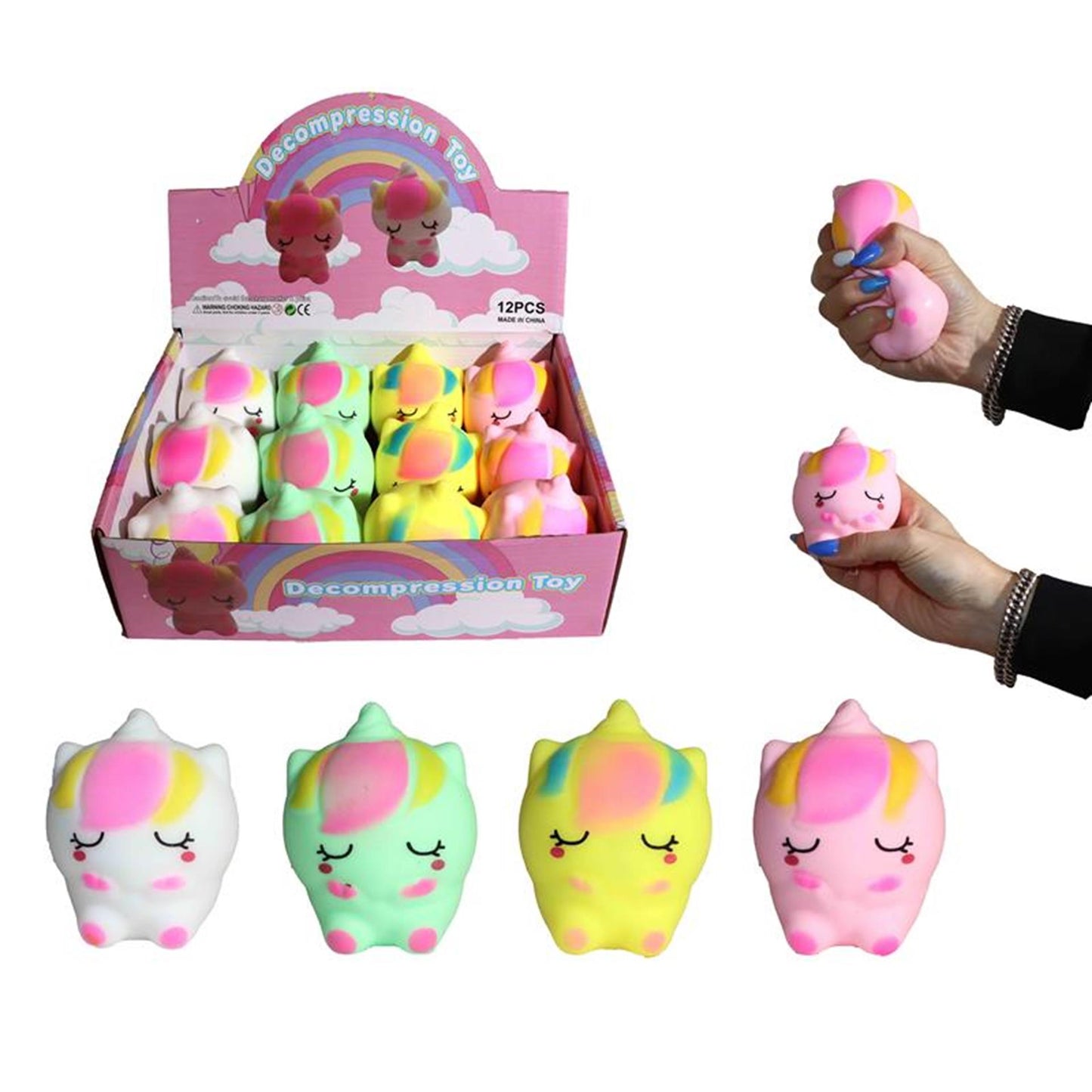 Squeeze baby unicornio 9cm relleno de polvo