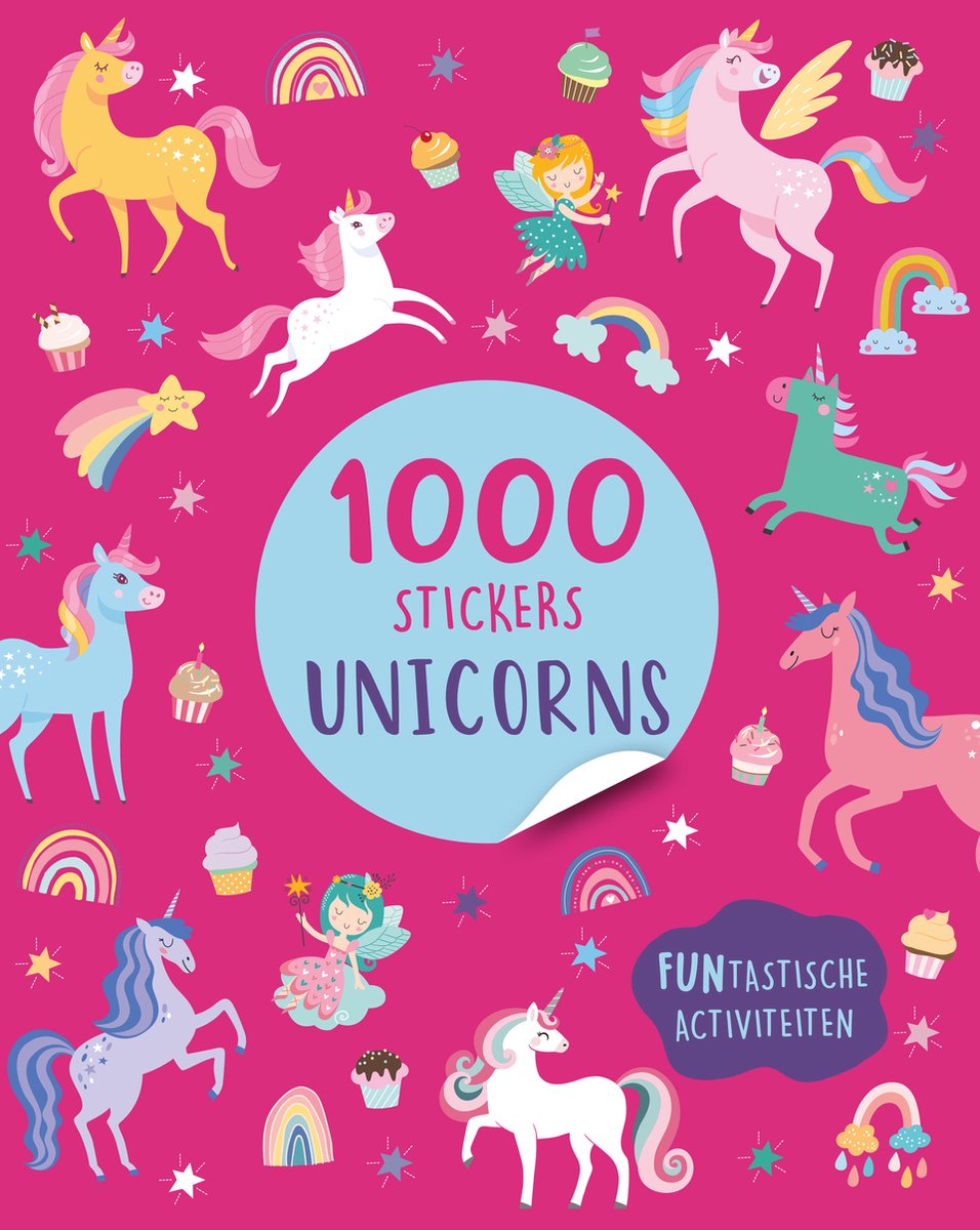 Libro StickerBoek 1000 pegatinas unicornio