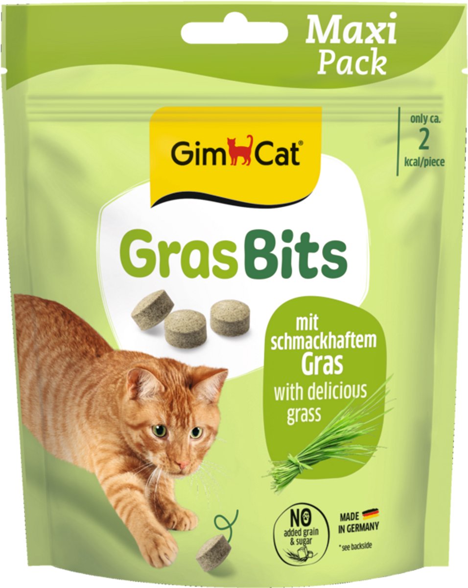Gimcat grasbits- kattensnack - 6 x 140 g
