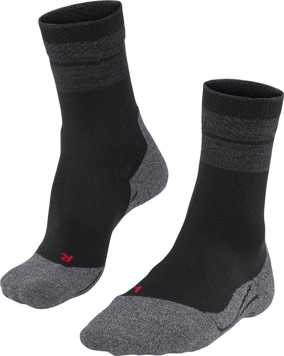 Falke tk stabilizing anti-blaar dik wol functioneel materiaal wandelsokken dames zwart - maat 35-36