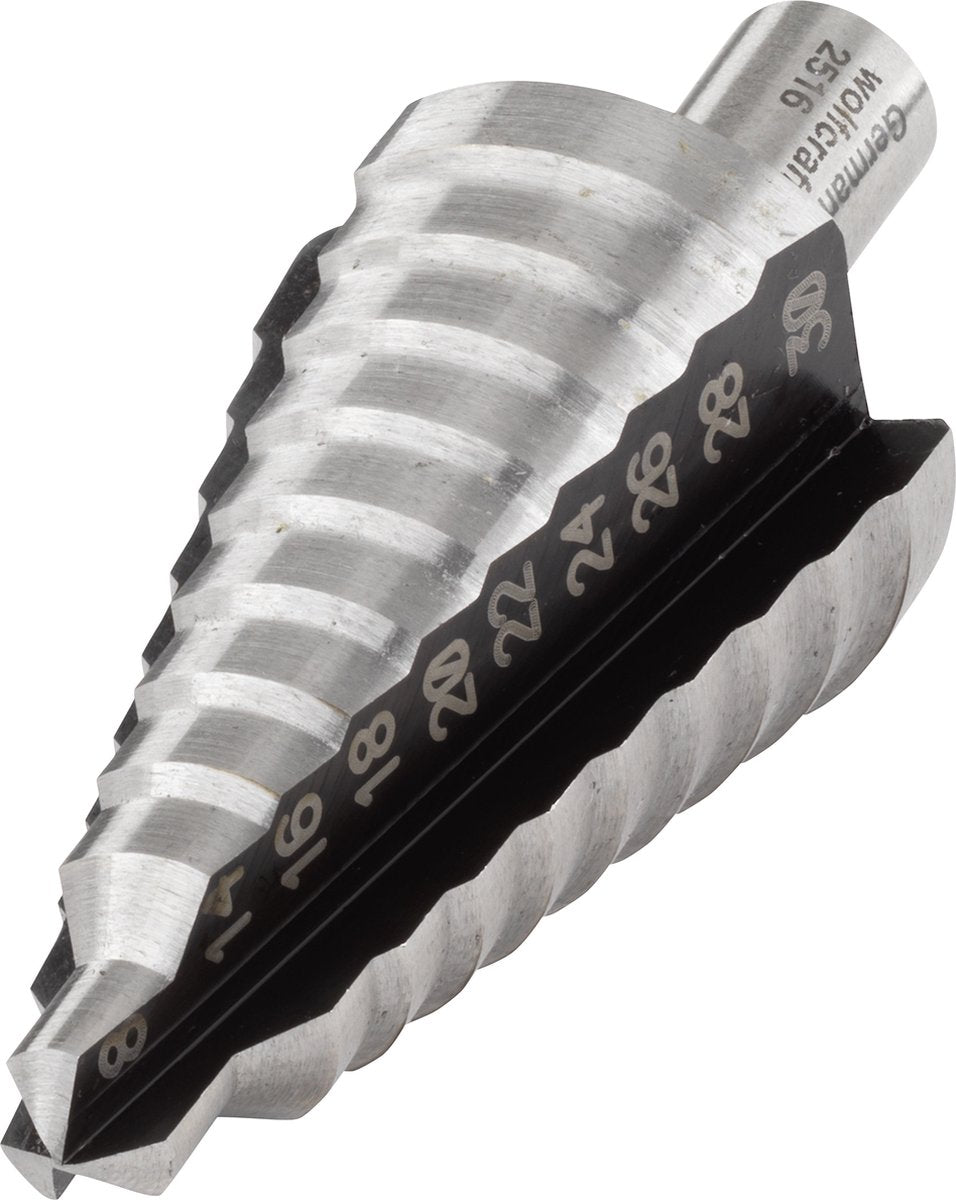 Wolfcraft - getrapte boor - ø 8 tot 30 mm - trapboor - stappenboor - hss - 2516000
