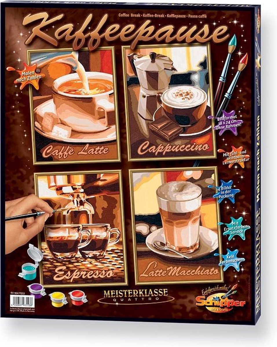 Skipper dipinge con i numeri - pausa caffè - pacchetto hobby