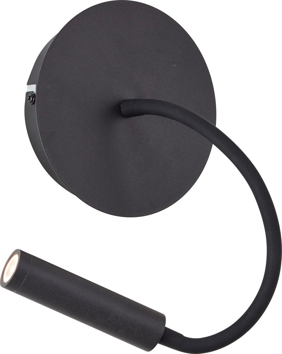 Brilliant jutta - aplique - LED 4.1w con brazo flexible e interruptor - negro