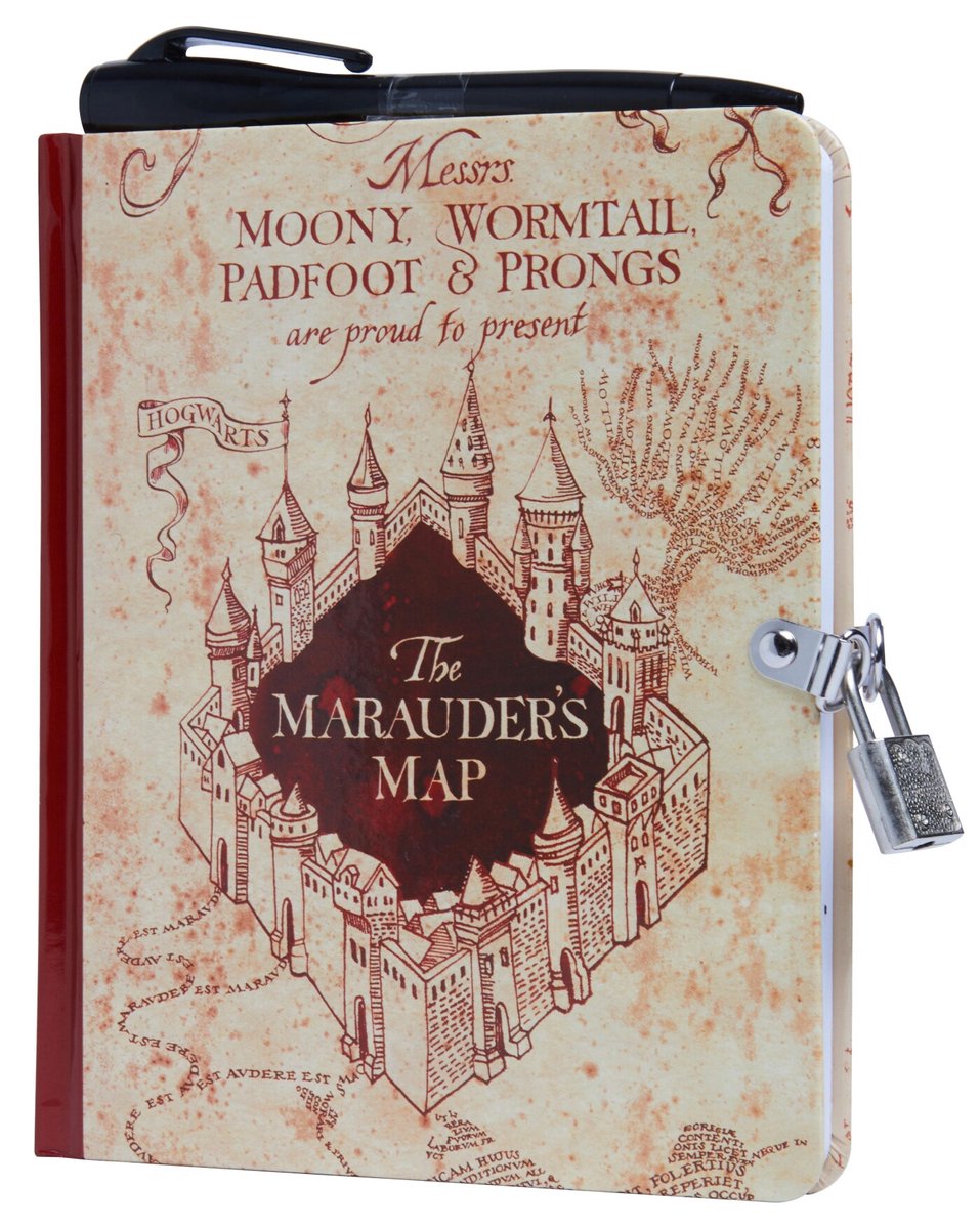 Harry potter lock and key - : marauder's map lock and key diary