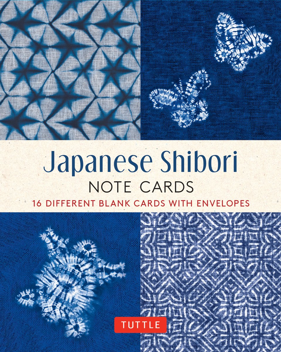 Shibori japonés, 16 tarjetas de notas.