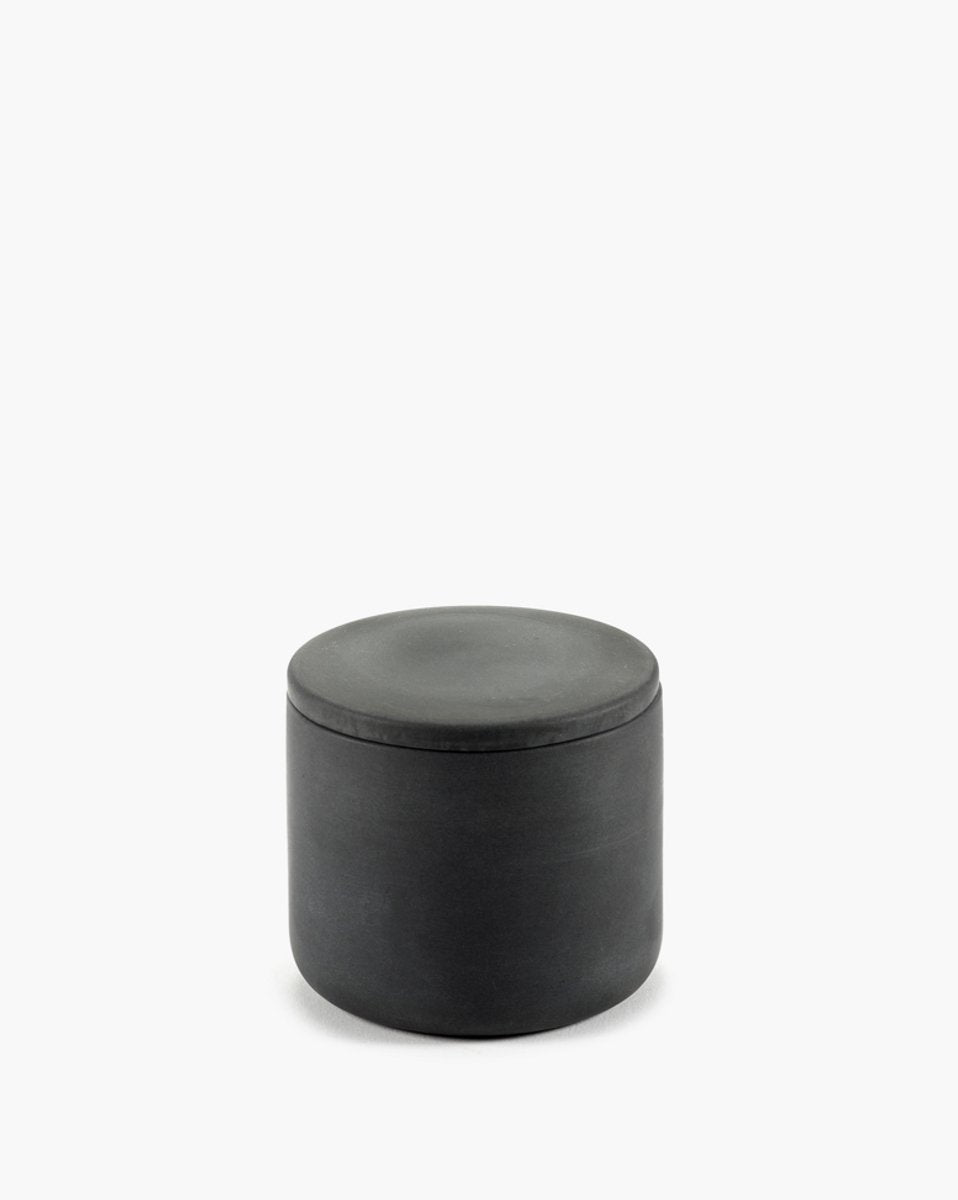 Serax - bertrand lejoly - cose - vaso tondo con coperchio s - grigio - h 6,5 cm - 7 ø