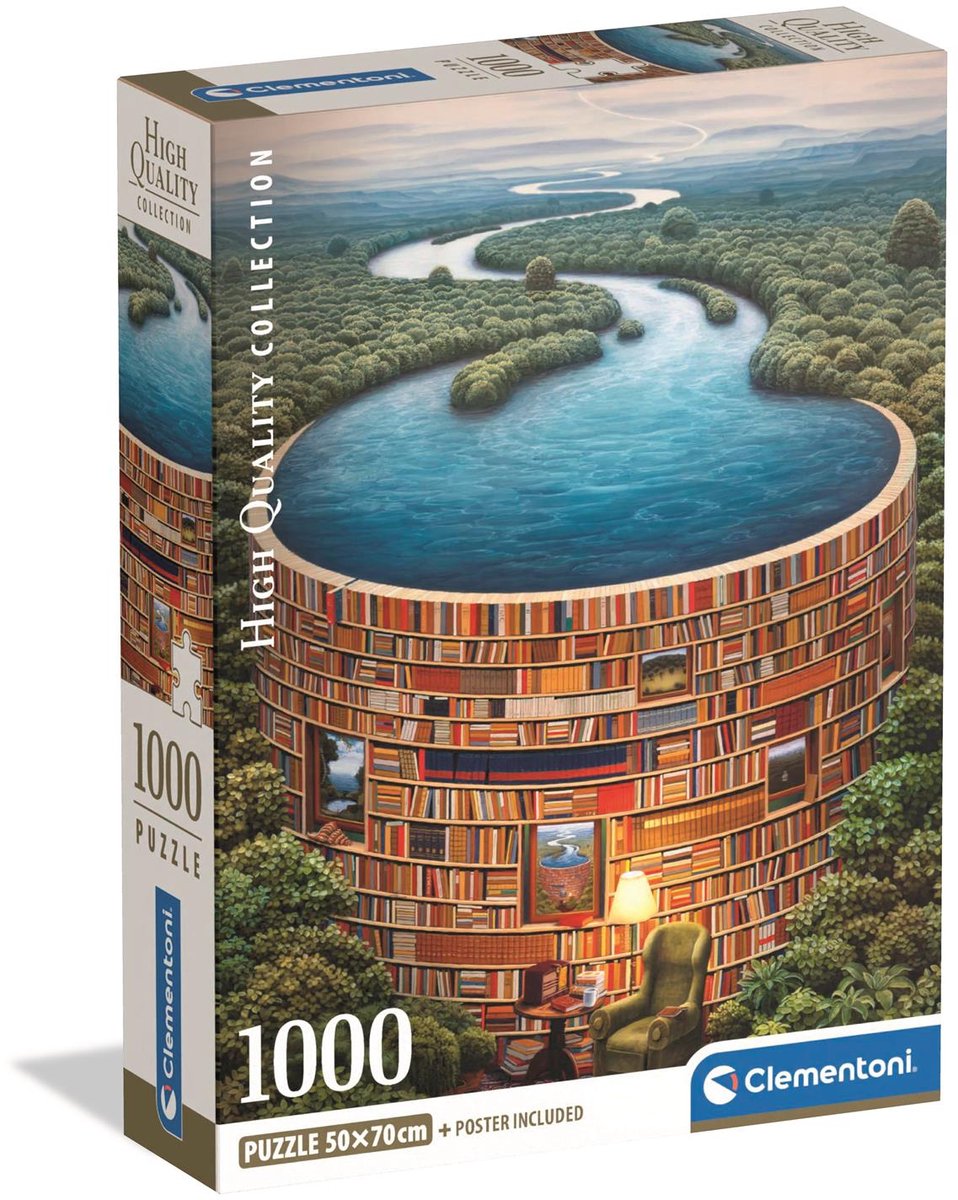 Biblioteca de rompecabezas de Clementoni, 1000.