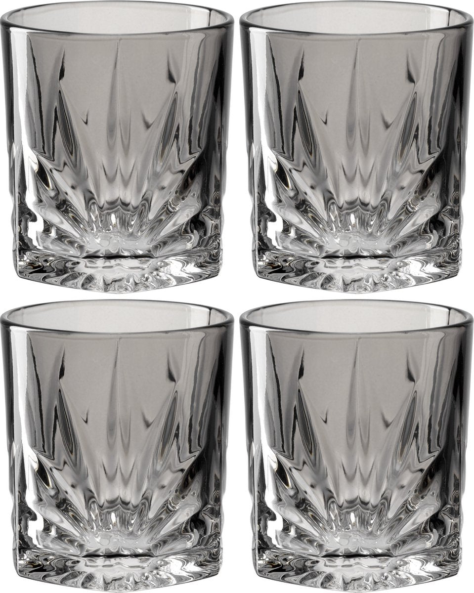 Bicchiere da whisky Leonardo 330 ml grigio capri - set di 4